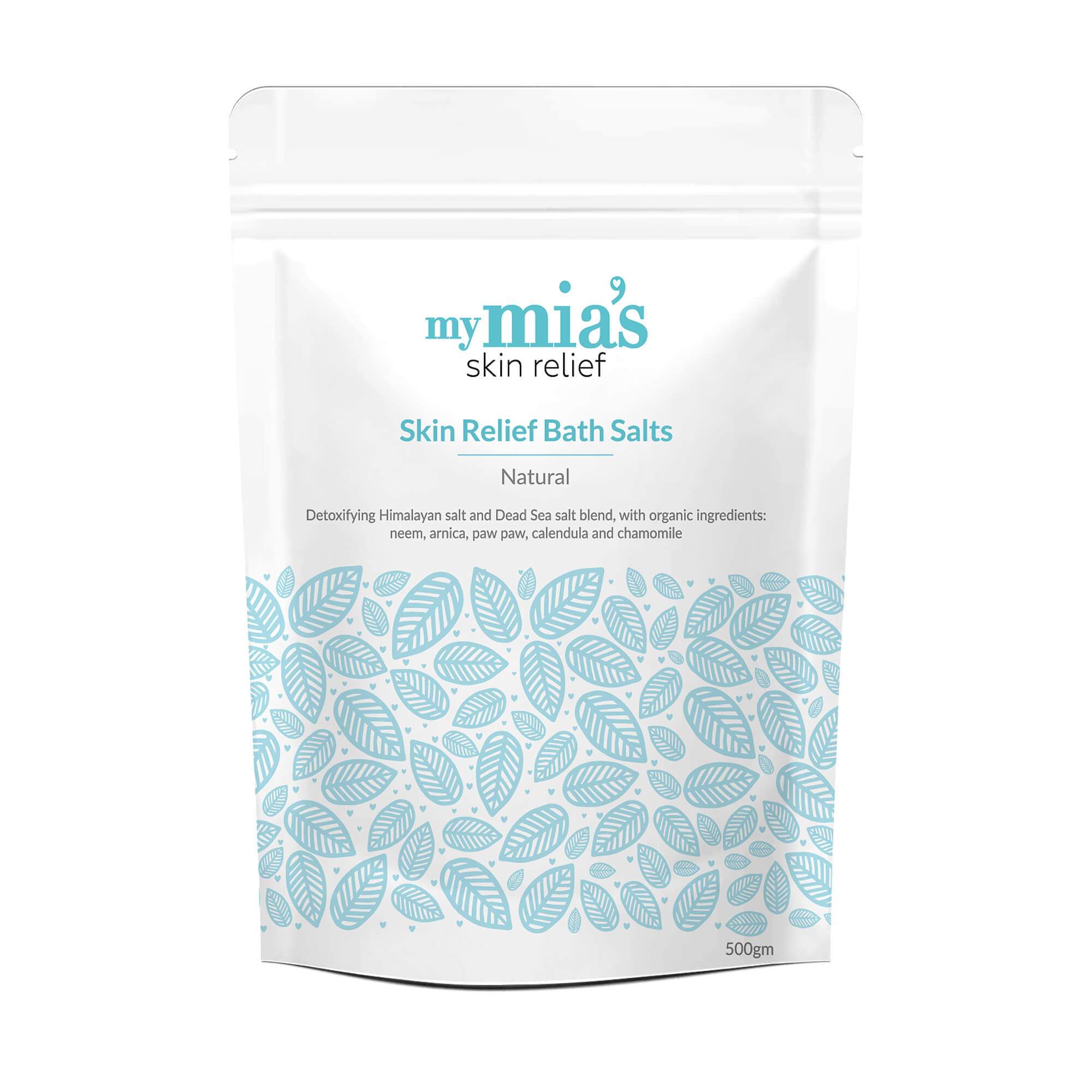 Eczema Bath Salts, Eczema Flare, Detox Eczema Skin, No bleach bath required, Calm eczema flare up, Natural & Organic Eczema Salt, My Mia's Skin Relief, Baby, Toddler, Children, Teenager & Adult Eczema Relief